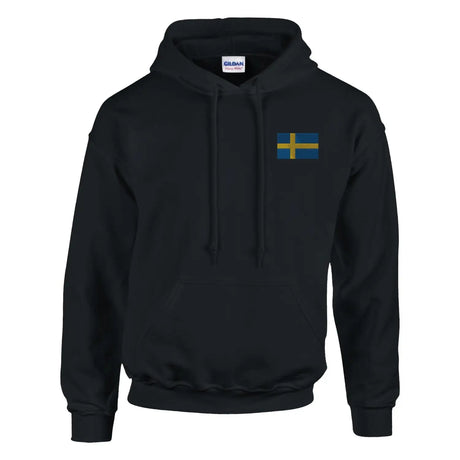 Sweat à capuche drapeau de la suède en broderie - pixelformaflag