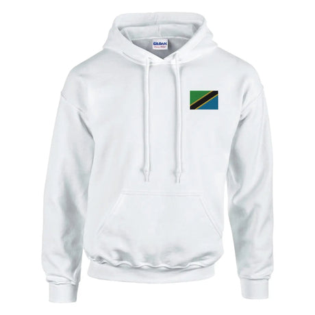 Sweat à capuche drapeau de la tanzanie en broderie - pixelformaflag