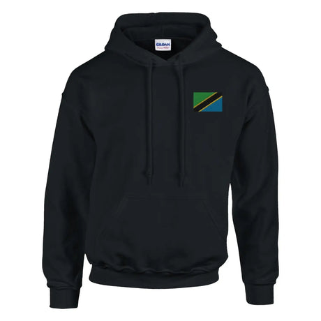 Sweat à capuche drapeau de la tanzanie en broderie - pixelformaflag