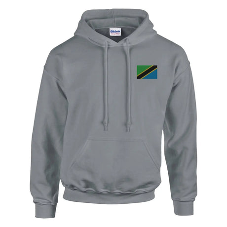 Sweat à capuche drapeau de la tanzanie en broderie - pixelformaflag