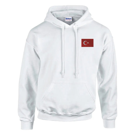 Sweat à capuche drapeau de la turquie en broderie - pixelformaflag