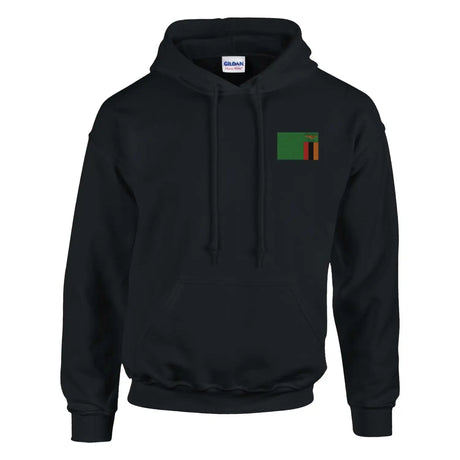 Sweat à capuche drapeau de la zambie en broderie - pixelformaflag