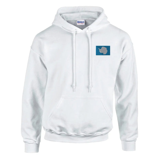 Sweat à capuche drapeau de l’antarctique en broderie - pixelformaflag
