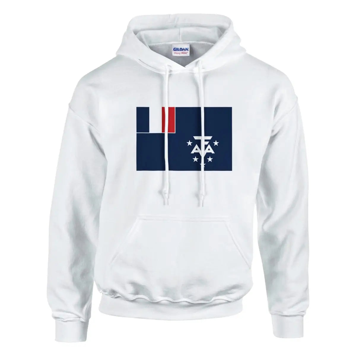 Sweat à capuche Drapeau de l'Antarctique française - Pixelforma 