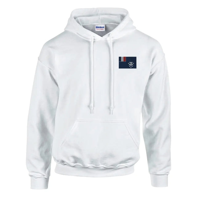 Sweat à capuche Drapeau de l'Antarctique française en broderie - Pixelforma 