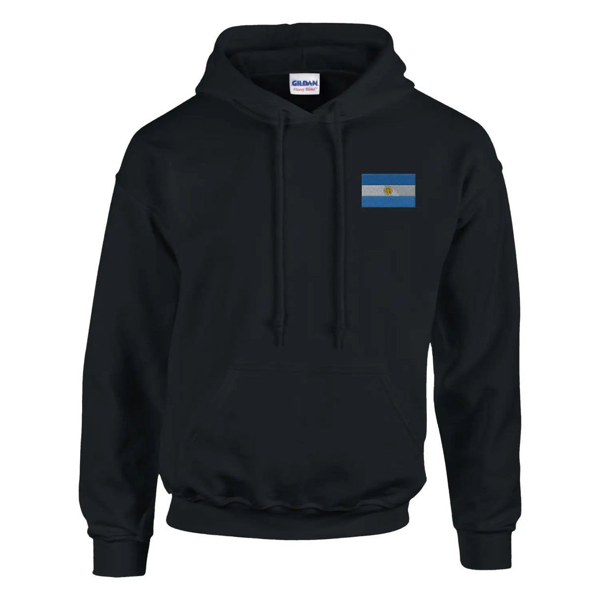 Sweat à capuche drapeau de l’argentine en broderie - pixelformaflag