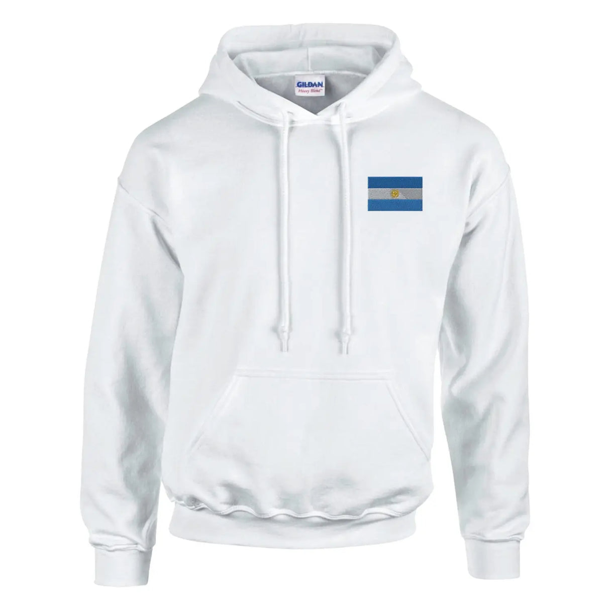 Sweat à capuche drapeau de l’argentine en broderie - pixelformaflag