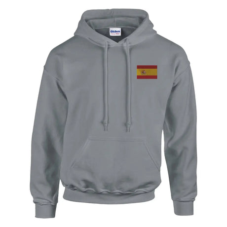 Sweat à capuche drapeau de l’espagne en broderie - pixelformaflag