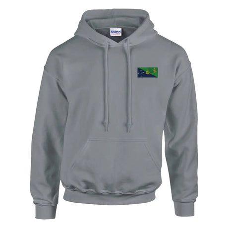 Sweat à capuche drapeau de l’île christmas en broderie - pixelformaflag