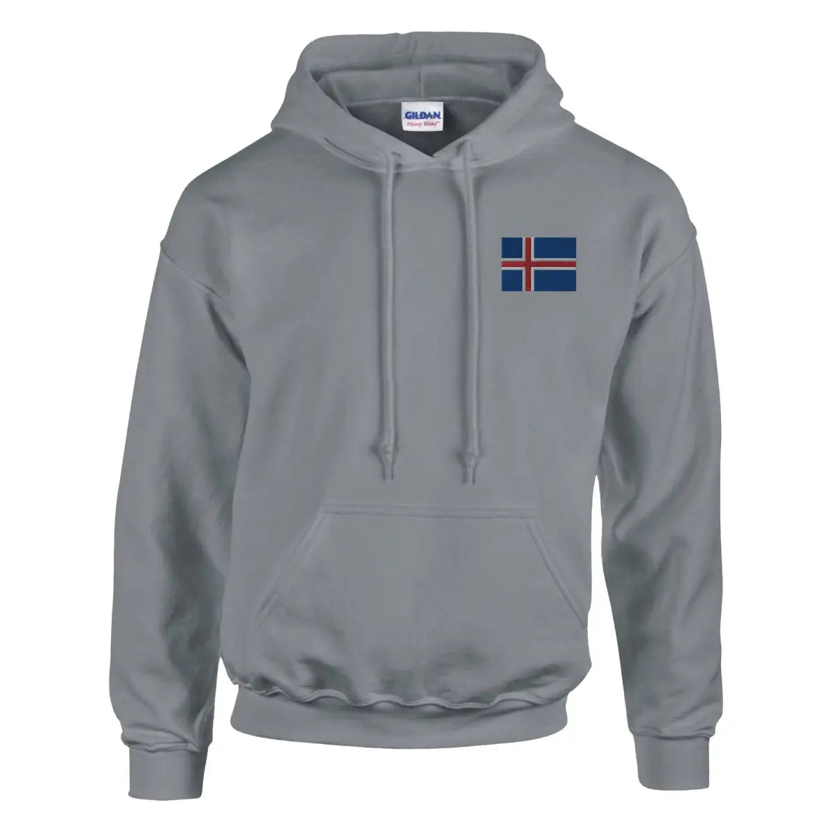 Sweat à capuche Drapeau de l'Islande en broderie - Pixelforma 