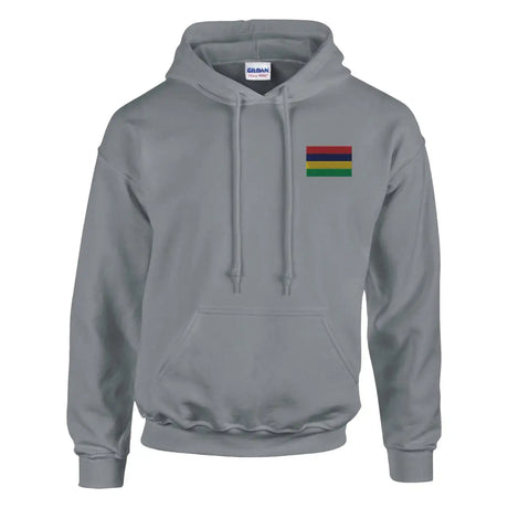 Sweat à capuche drapeau de maurice en broderie - pixelformaflag