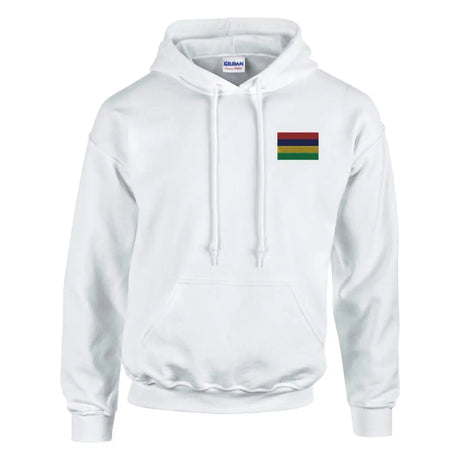 Sweat à capuche drapeau de maurice en broderie - pixelformaflag