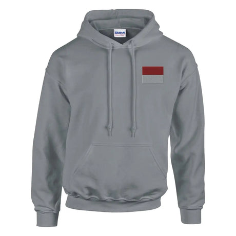 Sweat à capuche drapeau de monaco en broderie - pixelformaflag