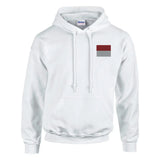 Sweat à capuche drapeau de monaco en broderie - pixelformaflag