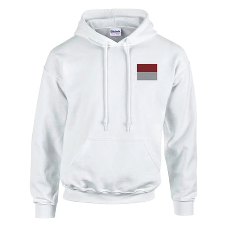 Sweat à capuche drapeau de monaco en broderie - pixelformaflag