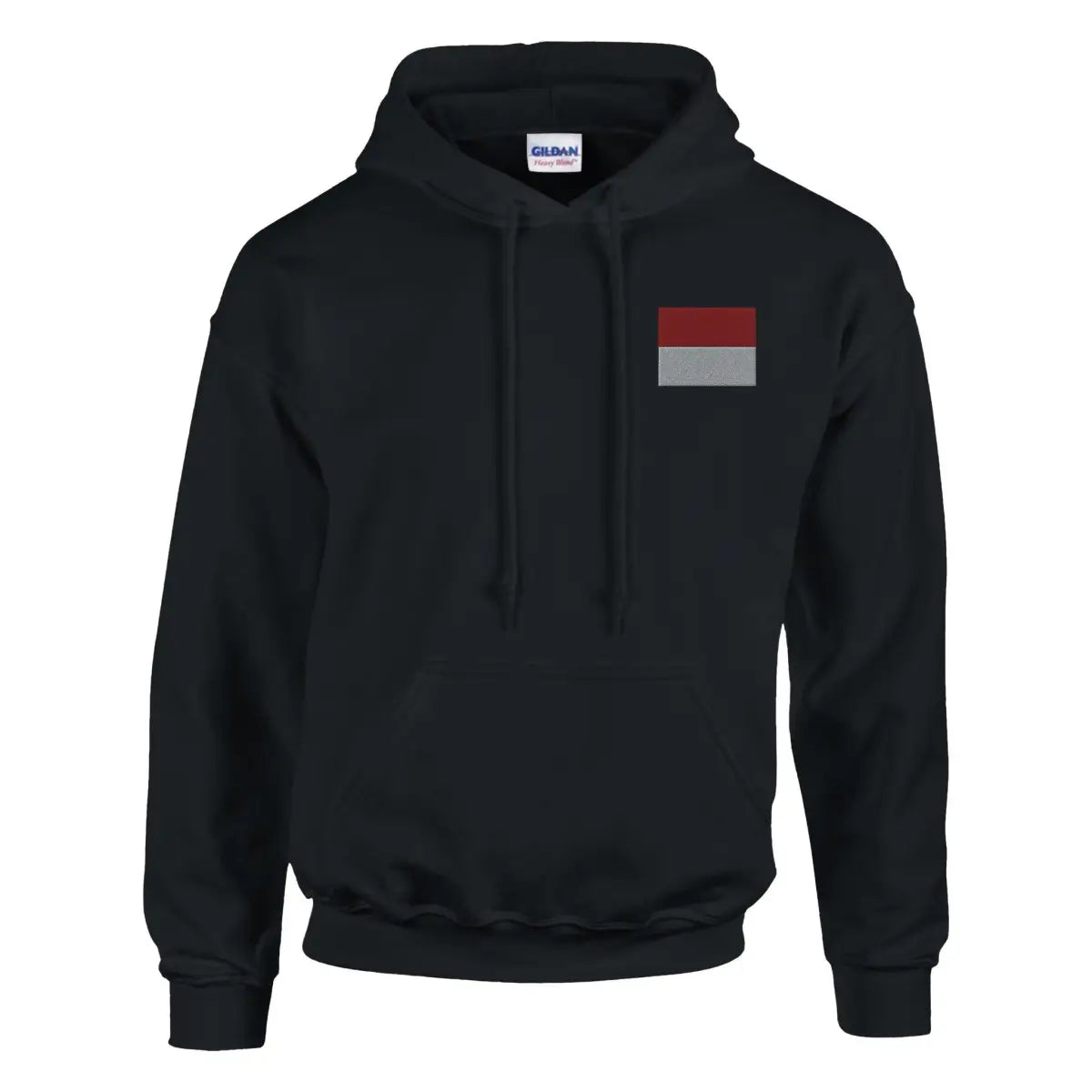 Sweat à capuche drapeau de monaco en broderie - pixelformaflag
