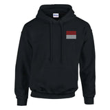 Sweat à capuche drapeau de monaco en broderie - pixelformaflag