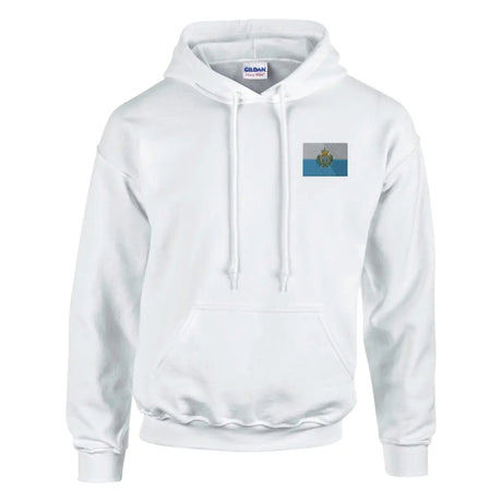 Sweat à capuche drapeau de saint-marin en broderie - pixelformaflag