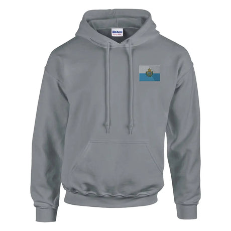 Sweat à capuche drapeau de saint-marin en broderie - pixelformaflag