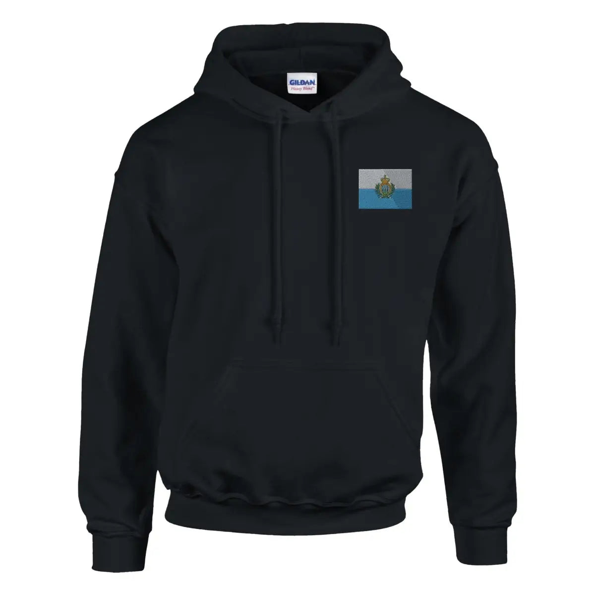 Sweat à capuche drapeau de saint-marin en broderie - pixelformaflag