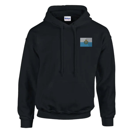 Sweat à capuche drapeau de saint-marin en broderie - pixelformaflag