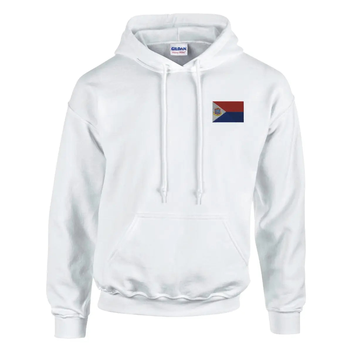 Sweat à capuche drapeau de saint-martin en broderie - pixelformaflag