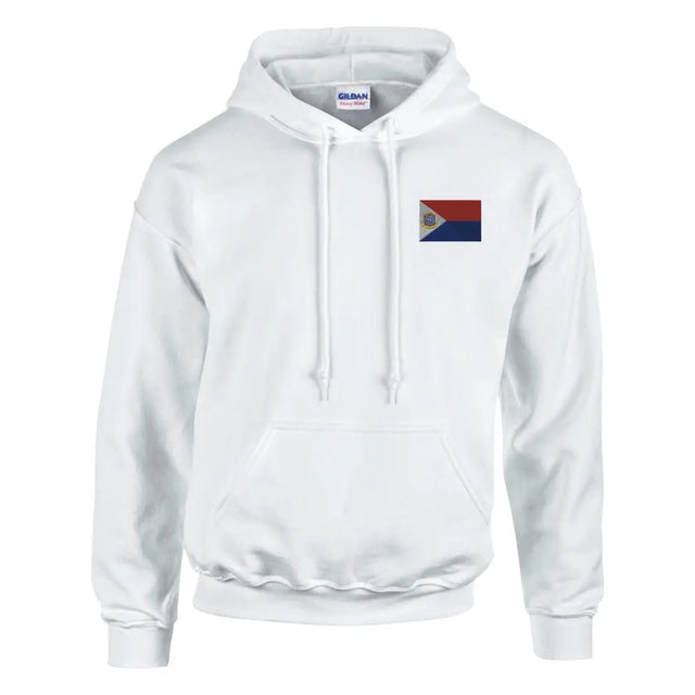 Sweat à capuche drapeau de saint-martin en broderie - pixelformaflag