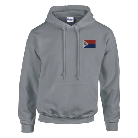 Sweat à capuche drapeau de saint-martin en broderie - pixelformaflag