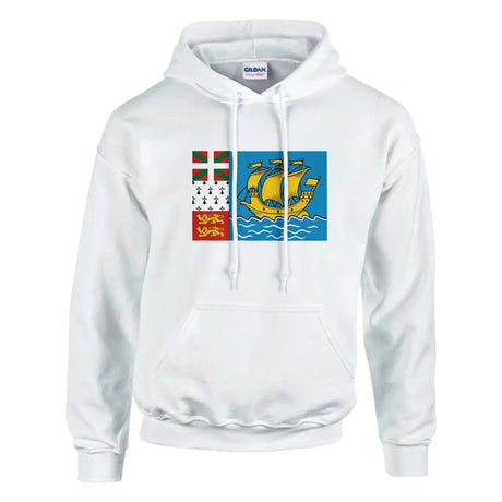 Sweat à capuche Drapeau de Saint-Pierre-et-Miquelon - Pixelforma 