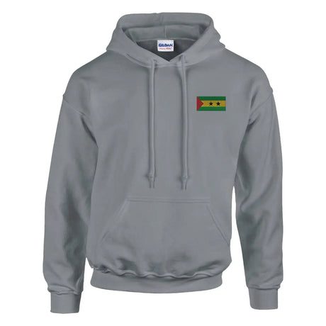 Sweat à capuche drapeau de sao tomé-et-principe en broderie - pixelformaflag