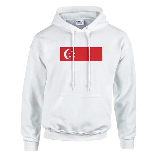 Sweat à capuche Drapeau de Singapour - Pixelforma 