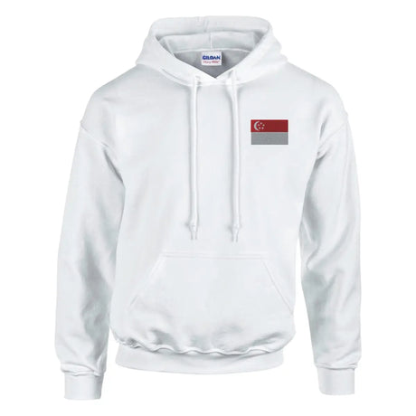 Sweat à capuche drapeau de singapour en broderie - pixelformaflag