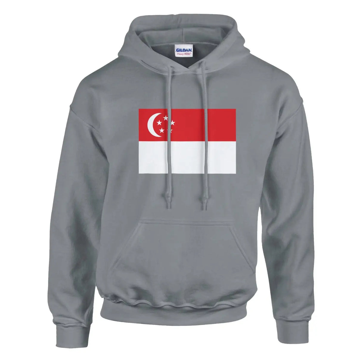 Sweat à capuche drapeau de singapour - pixelformaflag