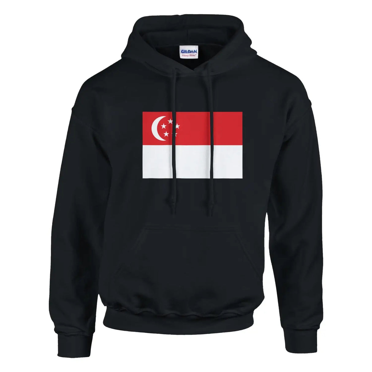 Sweat à capuche drapeau de singapour - pixelformaflag