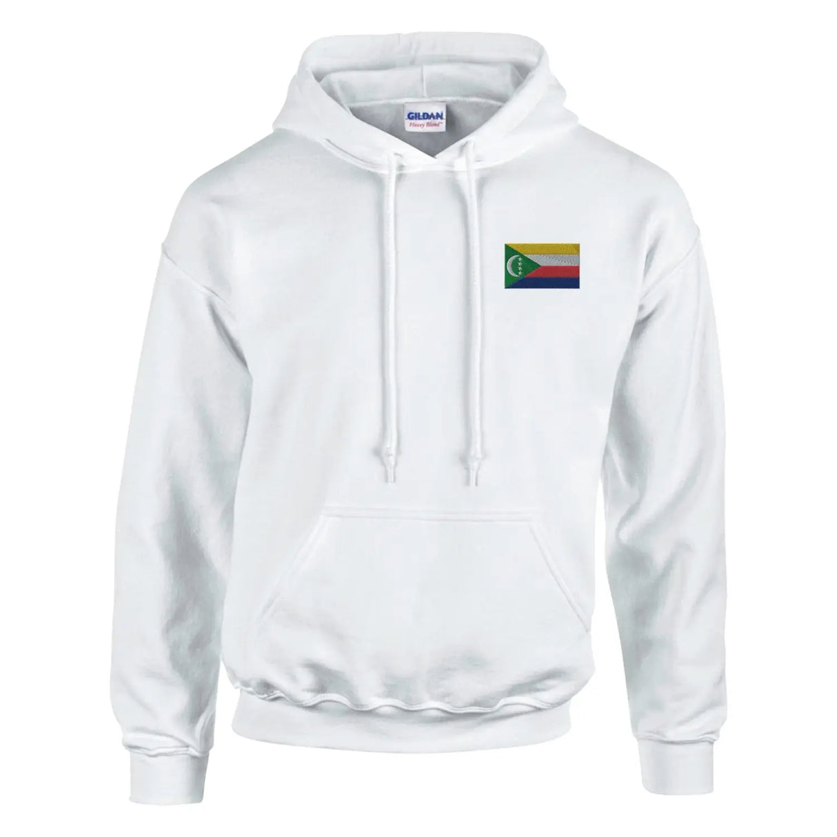 Sweat à capuche drapeau des comores en broderie - pixelformaflag