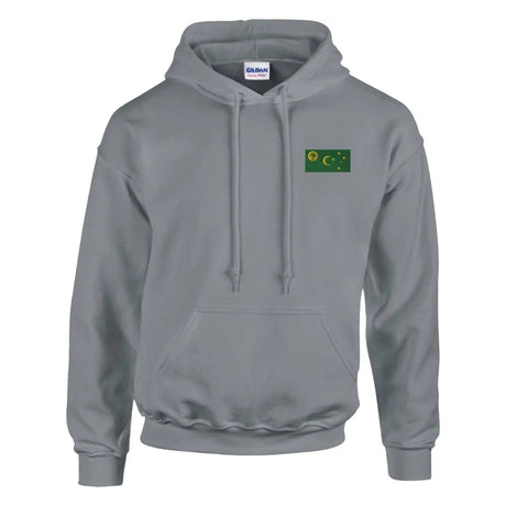 Sweat à capuche drapeau des îles cocos en broderie - pixelformaflag
