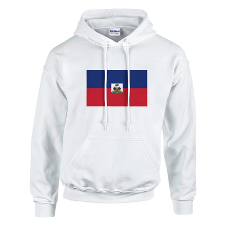 Sweat à capuche drapeau d’haïti coton mélangé brodé