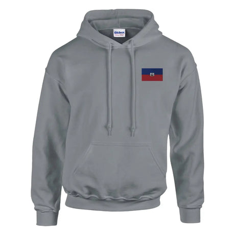 Sweat à capuche Drapeau d'Haïti en broderie - Pixelforma 