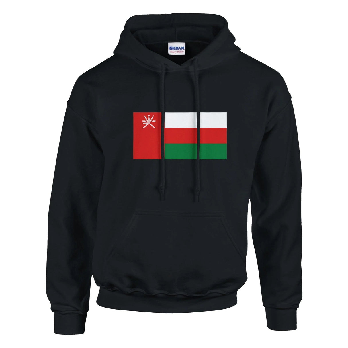 Sweat à capuche drapeau d’oman coton mélangé brodé