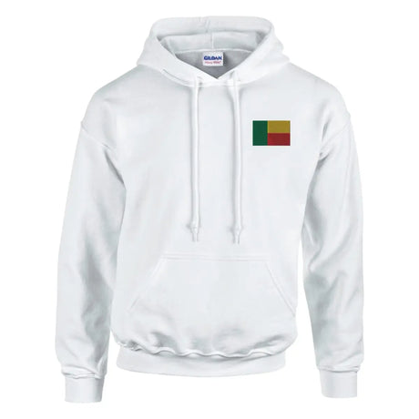 Sweat à capuche Drapeau du Bénin en broderie - Pixelforma 