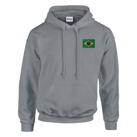 Sweat à capuche drapeau du brésil en broderie - pixelformaflag