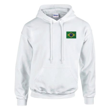 Sweat à capuche drapeau du brésil en broderie - pixelformaflag