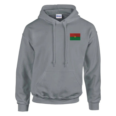 Sweat à capuche drapeau du burkina faso en broderie - pixelformaflag