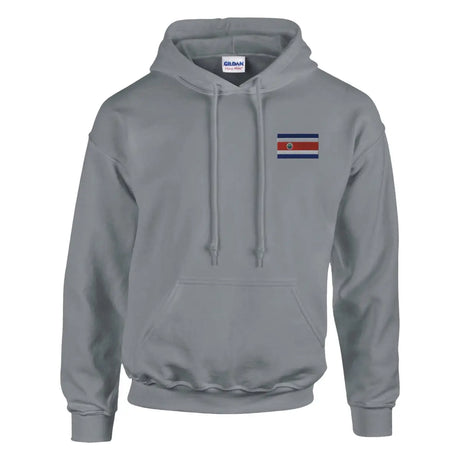 Sweat à capuche Drapeau du Costa Rica en broderie - Pixelforma 