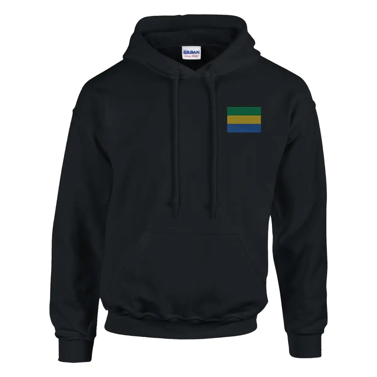 Sweat à capuche Drapeau du Gabon en broderie - Pixelforma 