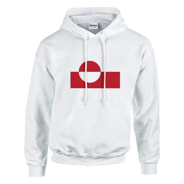 Sweat à capuche drapeau du groenland - pixelformaflag