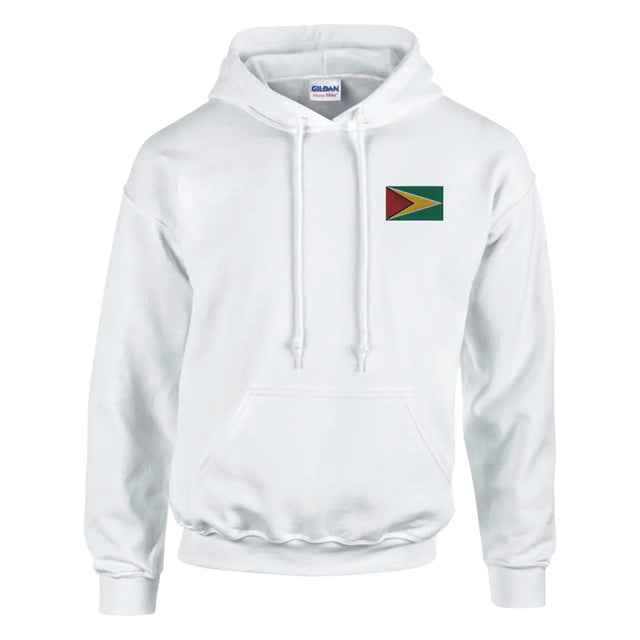 Sweat à capuche Drapeau du Guyana en broderie - Pixelforma 