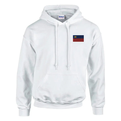 Sweat à capuche Drapeau du Liechtenstein en broderie - Pixelforma 