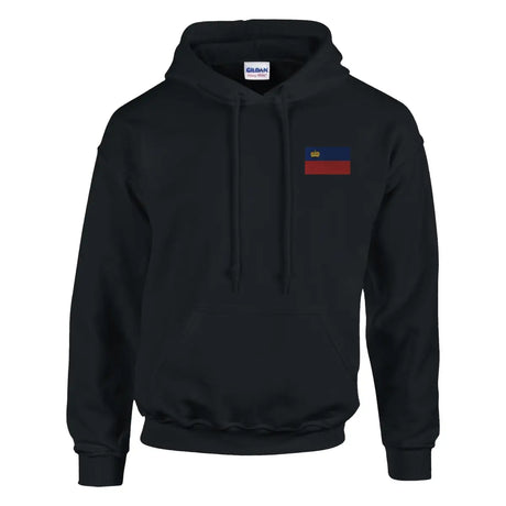 Sweat à capuche drapeau du liechtenstein en broderie - pixelformaflag