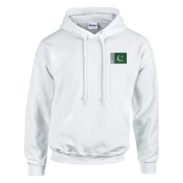 Sweat à capuche Drapeau du Pakistan en broderie - Pixelforma 